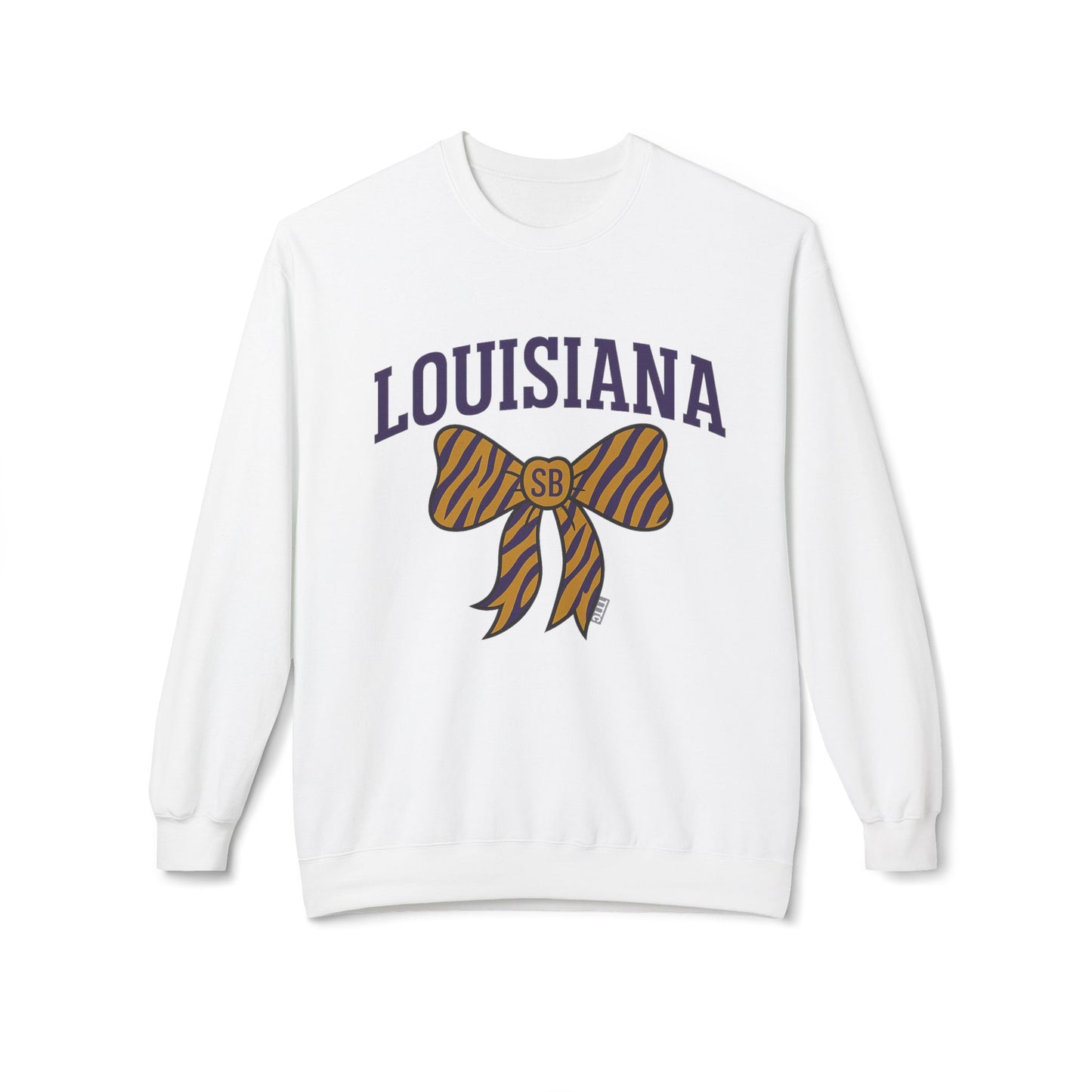 SB Sports Line Gameday Bow Crewneck – Purple and Gold Edition