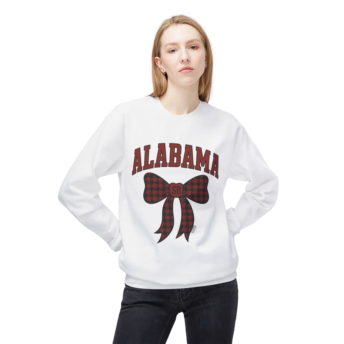 SB Sports Line Gameday Bow Crewneck – Hounds tooth Edition