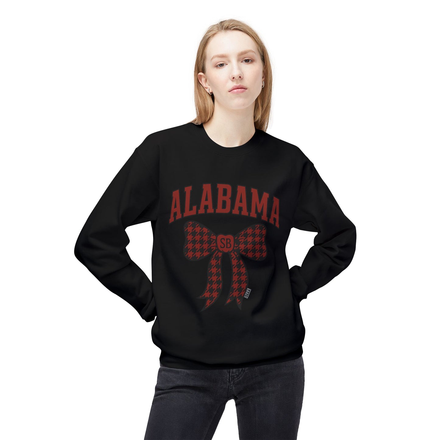 SB Sports Line Gameday Bow Crewneck – Hounds tooth Edition