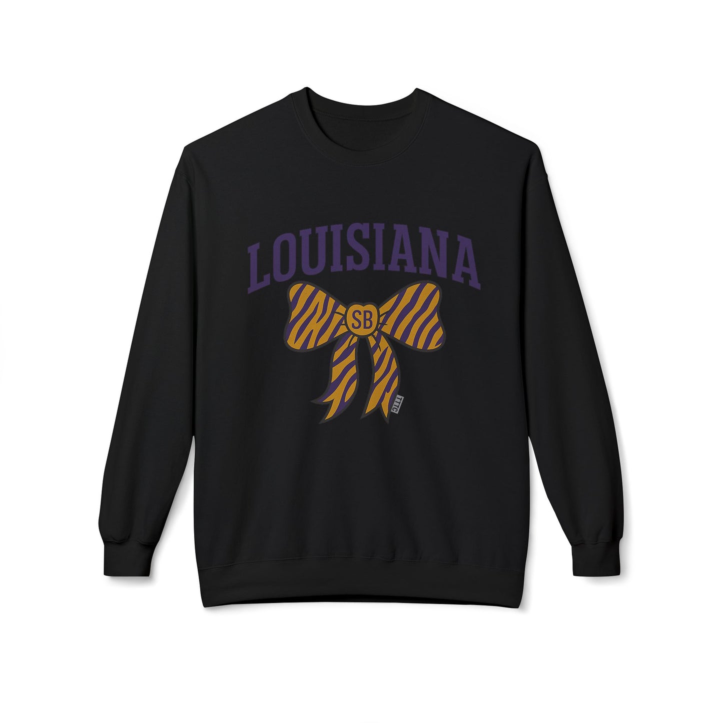 SB Sports Line Gameday Bow Crewneck – Purple and Gold Edition