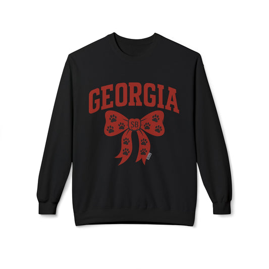 SB Sports Line Gameday Bow Crewneck – Red & Black Edition