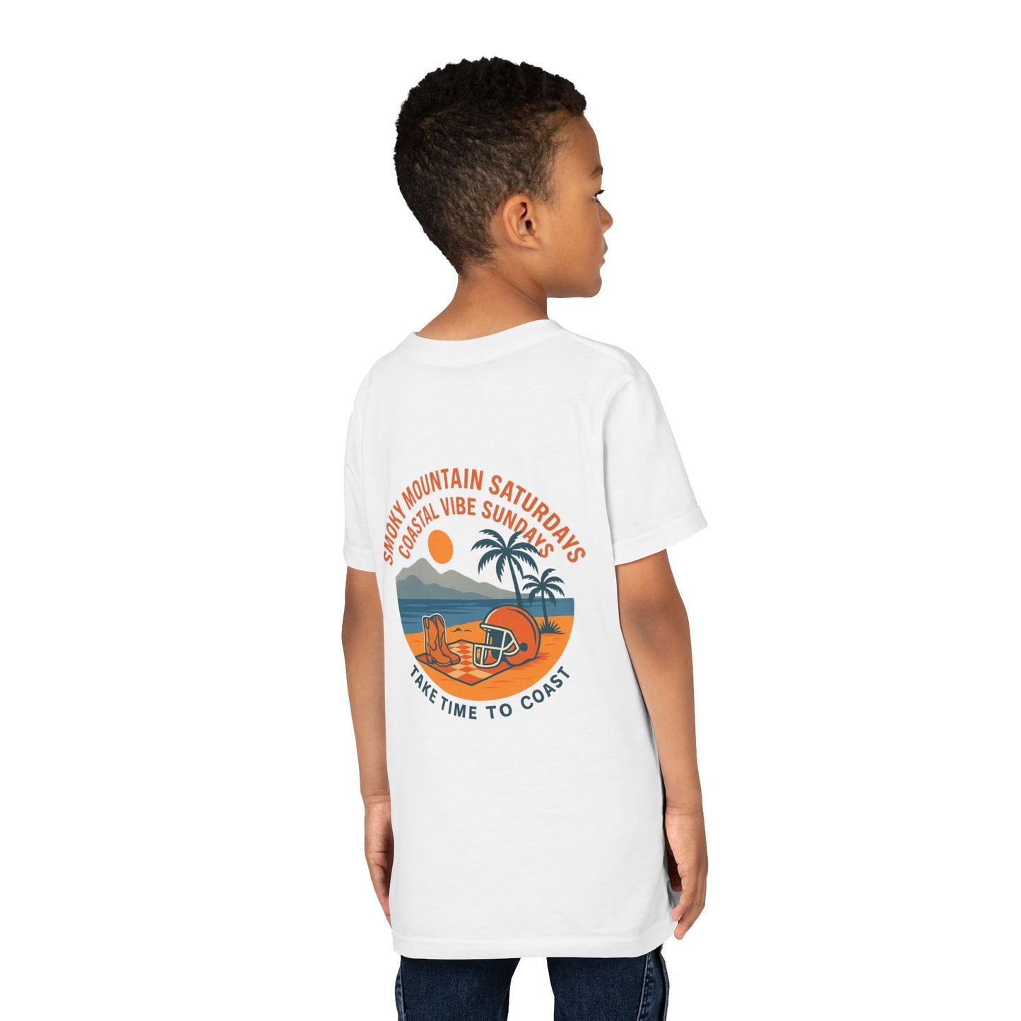 Youth SB Sports Line Orange and Smoke Coastline Tee