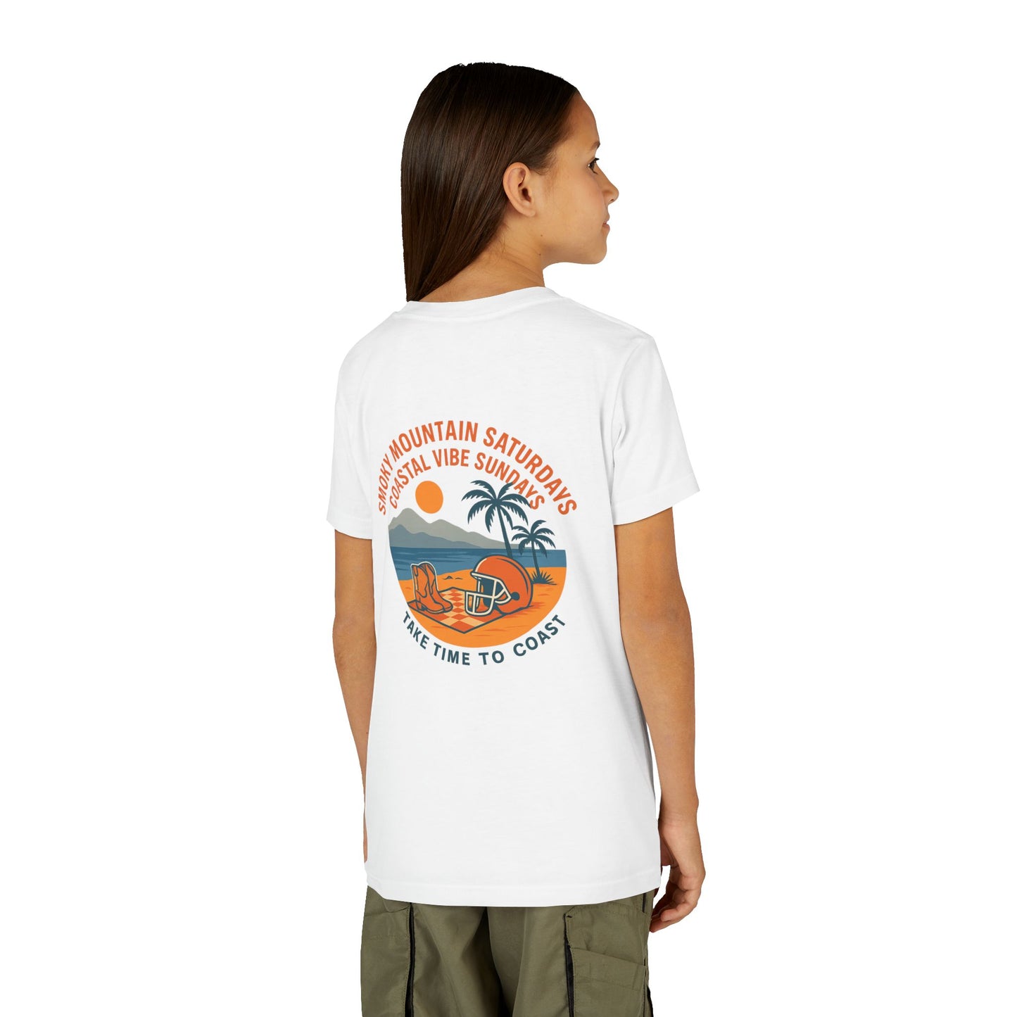 Youth SB Sports Line Orange and Smoke Coastline Tee